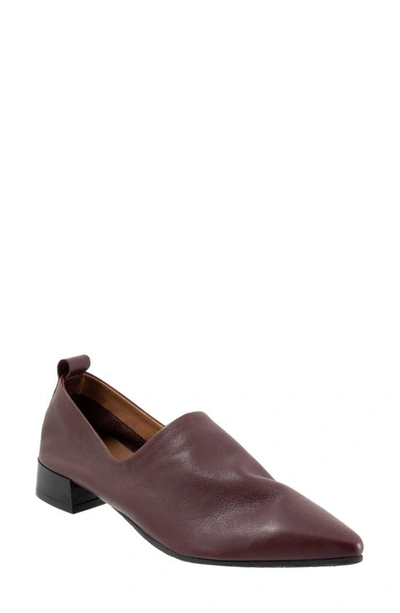 Shop Bueno Marley Pointed Toe Loafer In Merlot