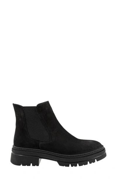 Shop Bueno Darla Lug Chelsea Boot In Black Nubuck