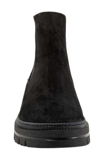 Bueno Darla Lug Chelsea Boot In Black Nubuck