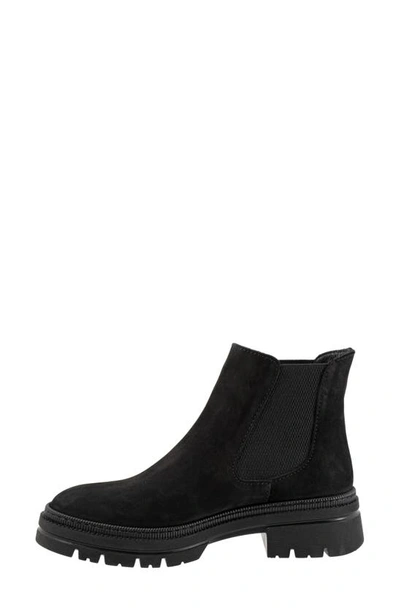 Bueno Darla Lug Chelsea Boot In Black Nubuck