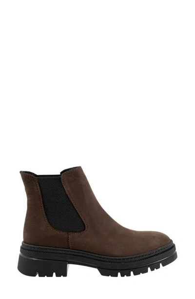 Bueno Darla Lug Chelsea Boot In Brown Nubuck