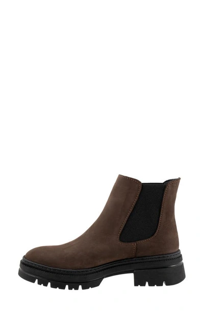 Bueno Darla Lug Chelsea Boot In Brown Nubuck