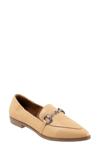 Shop Bueno Bowie Pointed Toe Bit Loafer In Light Beige