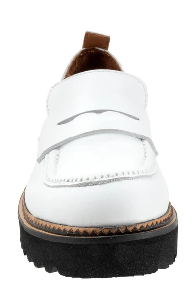 Shop Bueno Annie Lug Penny Loafer In White
