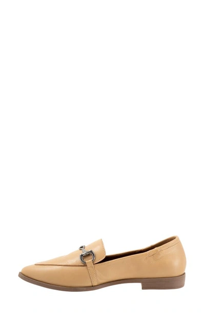 Shop Bueno Bowie Pointed Toe Bit Loafer In Light Beige