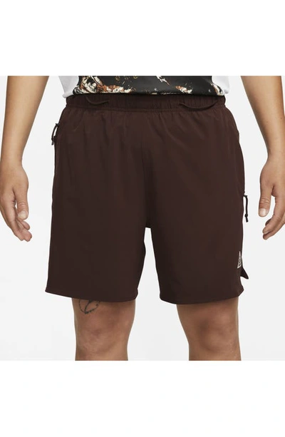 Shop Nike New Sands Hiking Shorts In Earth/ Summit White