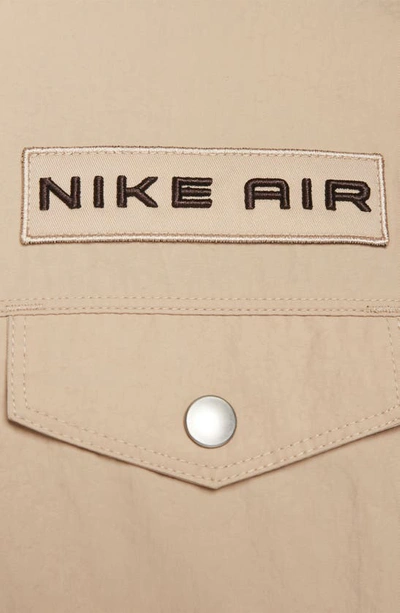 Shop Nike Sportswear Air Mod Crop Jacket In Hemp/ Baroque Brown