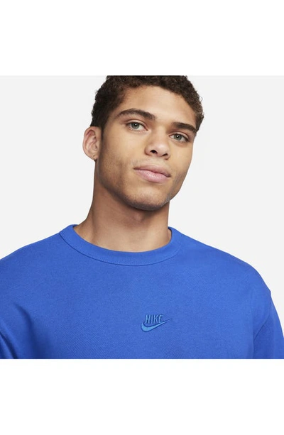 Shop Nike Sportswear Premium Essentials Long Sleeve T-shirt In Game Royal