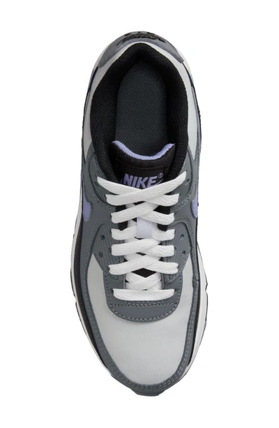 Shop Nike Kids' Air Max 90 Ltr Sneaker In Dust/ Light Thistle/ Grey