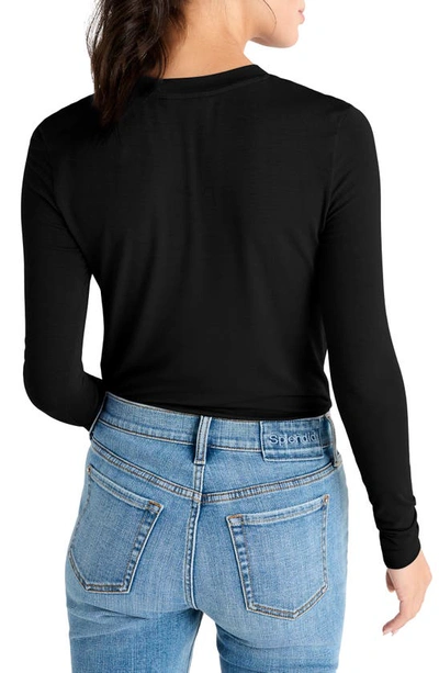 Shop Splendid Long Sleeve T-shirt In Black