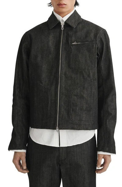 Rag & Bone Alex Zip Raw Denim Jacket In Raw