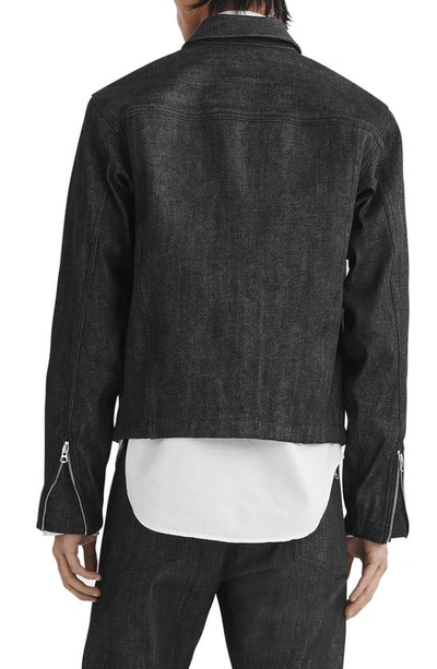Rag & Bone Alex Zip Raw Denim Jacket In Raw