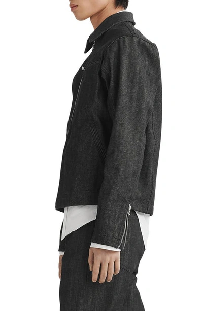 Rag & Bone Alex Zip Raw Denim Jacket In Raw