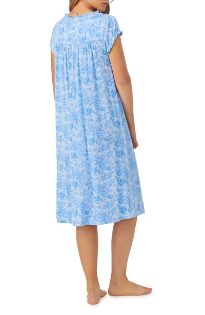 Shop Eileen West Cap Sleeve Waltz Nightgown In Blue Floral