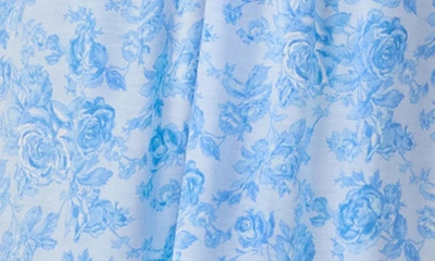 Shop Eileen West Cap Sleeve Waltz Nightgown In Blue Floral