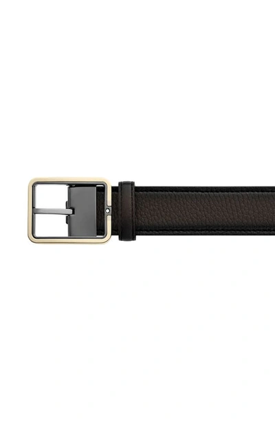Shop Montblanc Leather Belt In Brown