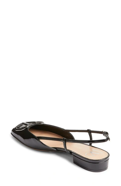 Valentino Garavani Vlogo Signature Patent Leather Slingback 20mm Woman Black 42 In Black