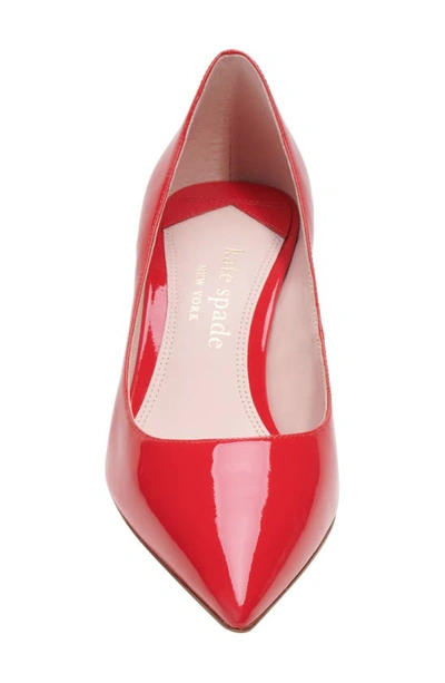 Shop Kate Spade New York Garnish Pointed Toe Pump In Engine Red