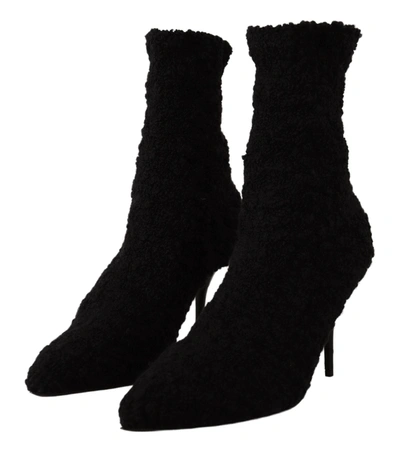 Shop Dolce & Gabbana Stiletto Heels Mid Calf Women Women's Boots In Black