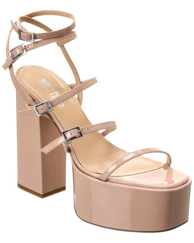 Shop Paris Texas Jessica Patent Platform Sandal In Beige