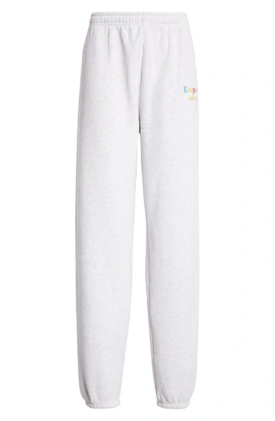 Shop The Mayfair Group Gender Inclusive Empathy Always Embroidered Sweatpants In Grey