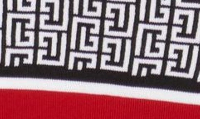Shop Balmain Monogram Wool Blend Knit Dress In Ejc Black Multi