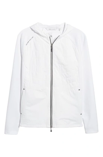 Shop Peter Millar Merge Elite Hybrid Hooded Jacket In White