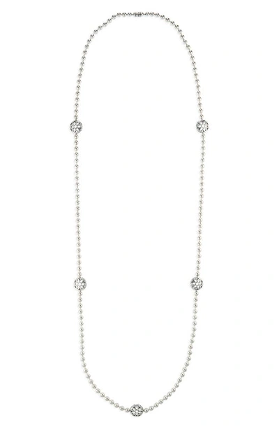 Shop Good Art Hlywd Rosette Station Ball Chain Necklace In Silver