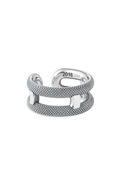 Shop Good Art Hlywd Goosebumps Cigar Band Ring In Silver