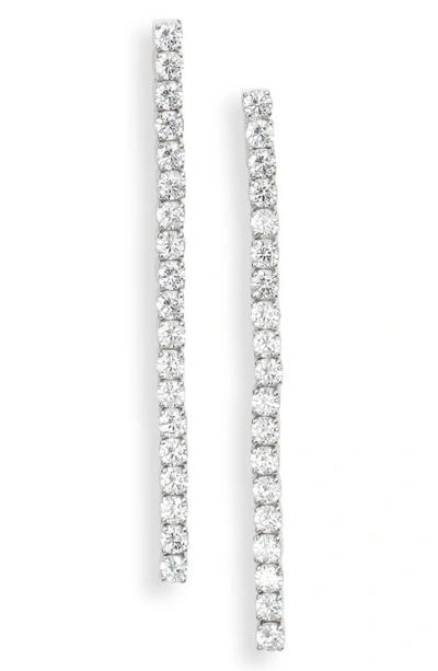 Shop Shymi Cubic Zirconia Drop Earrings In Silver