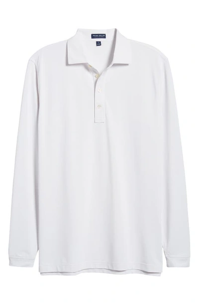 Shop Peter Millar Soul Long Sleeve Performance Polo In White