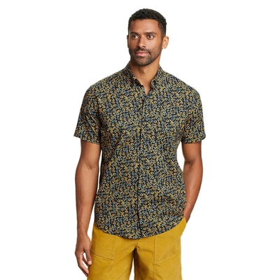 Shop Eddie Bauer Men's Kingston Short-sleeve Shirt - Pattern In Yellow
