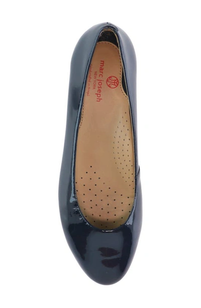 Shop Marc Joseph New York Ferris Flat In Navy Patent