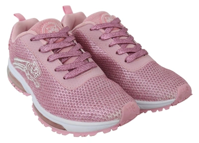 Shop Plein Sport Blush Polyester Gretel Sneakers Women's Shoes In Pink