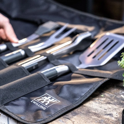 Zwilling Bbq 5pc Grill Tool Set In Black