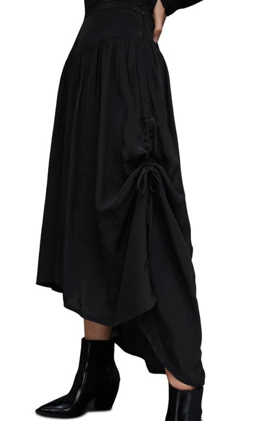 Shop Allsaints Kaye High-low Skirt In Black