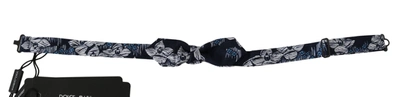 Shop Dolce & Gabbana Floral Slim Adjustable Neck Papillon Men Bow Men's Tie In Blue
