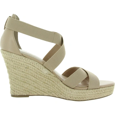 Shop Charles By Charles David Womens Strappy Heeled Wedge Sandals In Beige