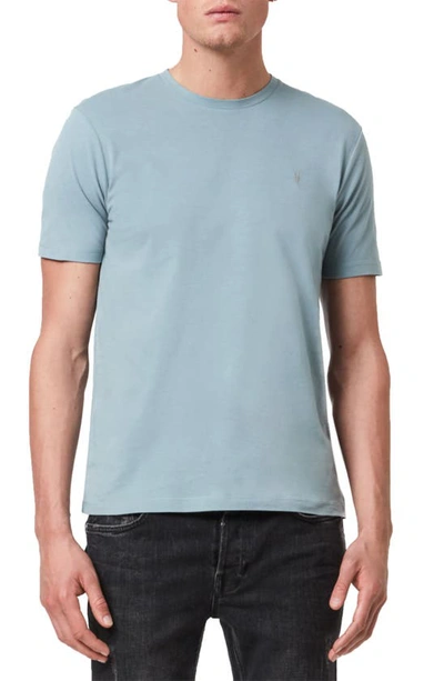 Shop Allsaints Brace Tonic Organic Cotton T-shirt In Chilled Blue