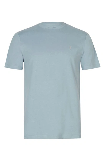 Shop Allsaints Brace Tonic Organic Cotton T-shirt In Chilled Blue