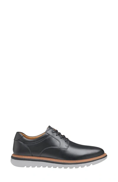 Johnston & Murphy Johnston Murphy Hodges Plain Toe Oxford Casual Lace Up Shoe In Black Full Grain