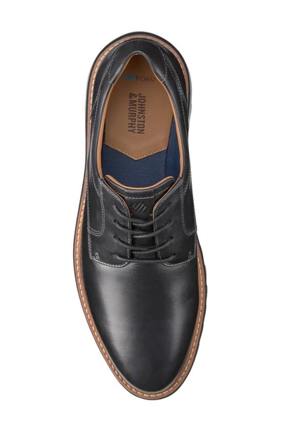 Johnston & Murphy Johnston Murphy Hodges Plain Toe Oxford Casual Lace Up Shoe In Black Full Grain