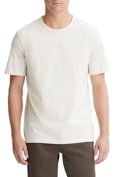 Shop Vince Solid T-shirt In Washed Deco Cream