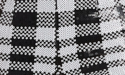Shop Dress The Population Jackson Plaid Bustier Crop Top & Pants In Black-white