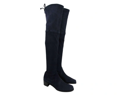 Stuart Weitzman Women's Nice Stretch Knee High Boot In Blue