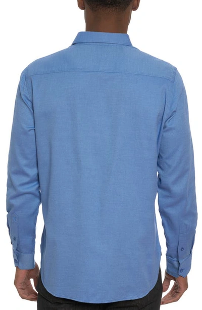 Shop Robert Graham Santa Croce Cotton Blend Button-up Shirt In Slate