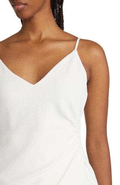 Black Halo Bowery Womens Textured Faux-wrap Sheath Dress In Sugar
