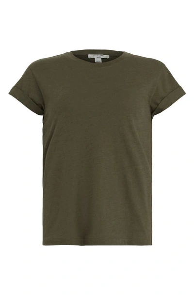 Shop Allsaints Anna Cuff Sleeve Cotton T-shirt In Pistachio Green