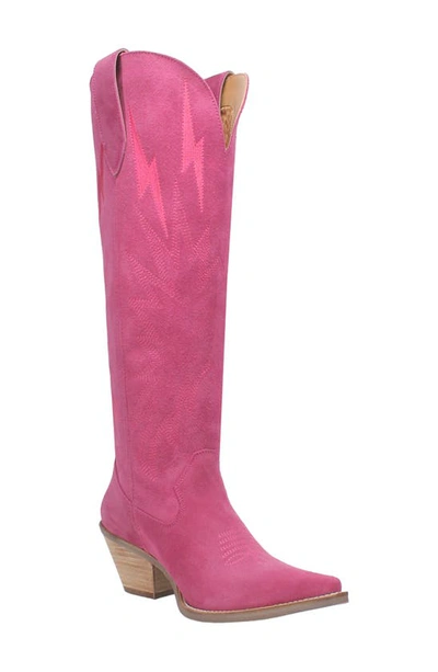 Shop Dingo Thunder Road Cowboy Boot In Fuchsia