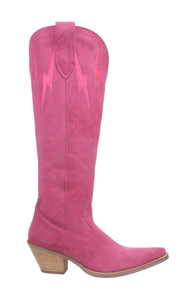 Dingo Thunder Road Cowboy Boot In Fuchsia